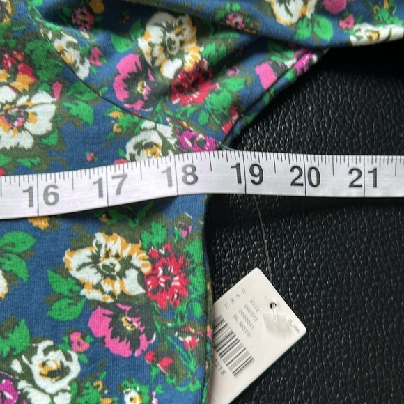 Maeve The Hailey Printed Long-Sleeve
Turtleneck Top Blue Floral Shirt Sz L NEW - Picture 9 of 11